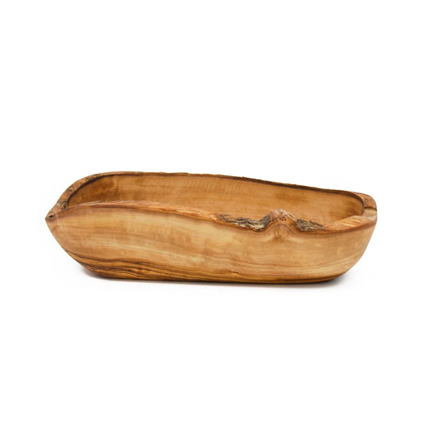 Olive Wood Rustic Serving Bowl 27cm 1 Olive Wood Rustic Serving Bowl 27cm