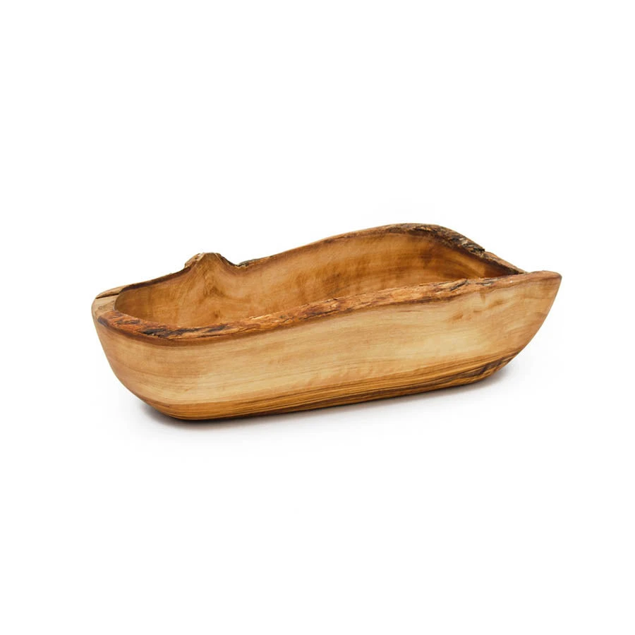 Olive Wood Rustic Serving Bowl 27cm 2 Olive Wood Rustic Serving Bowl 27cm - Image 2