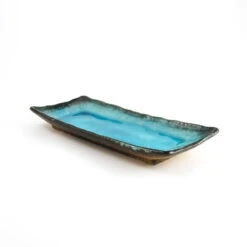 Oblong Turquoise Platter 8 Oblong Turquoise Platter -De Buyer Store rectangular serving plate turquoise main