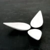 12 X Small Porcelain Tear Drop Canape Spoon